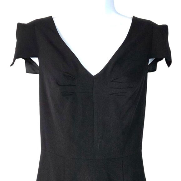 Worthington Womens Black Crepe A-Line Dress Size 12 LBD NWT - Picture 2 of 7